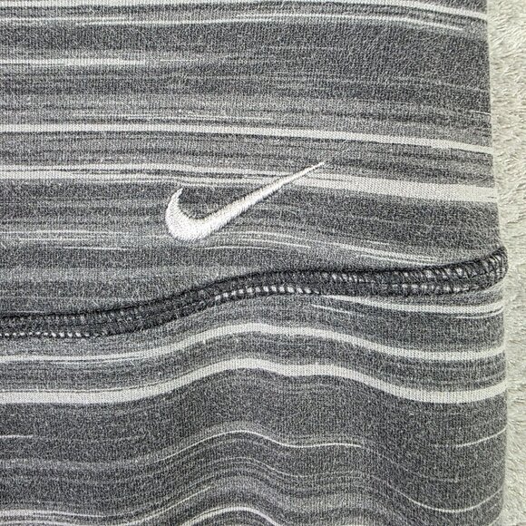Womens Nike Dri-Fit Gray Striped Athletic Leggings Ankle Cotton Blend Size S - Picture 2 of 11